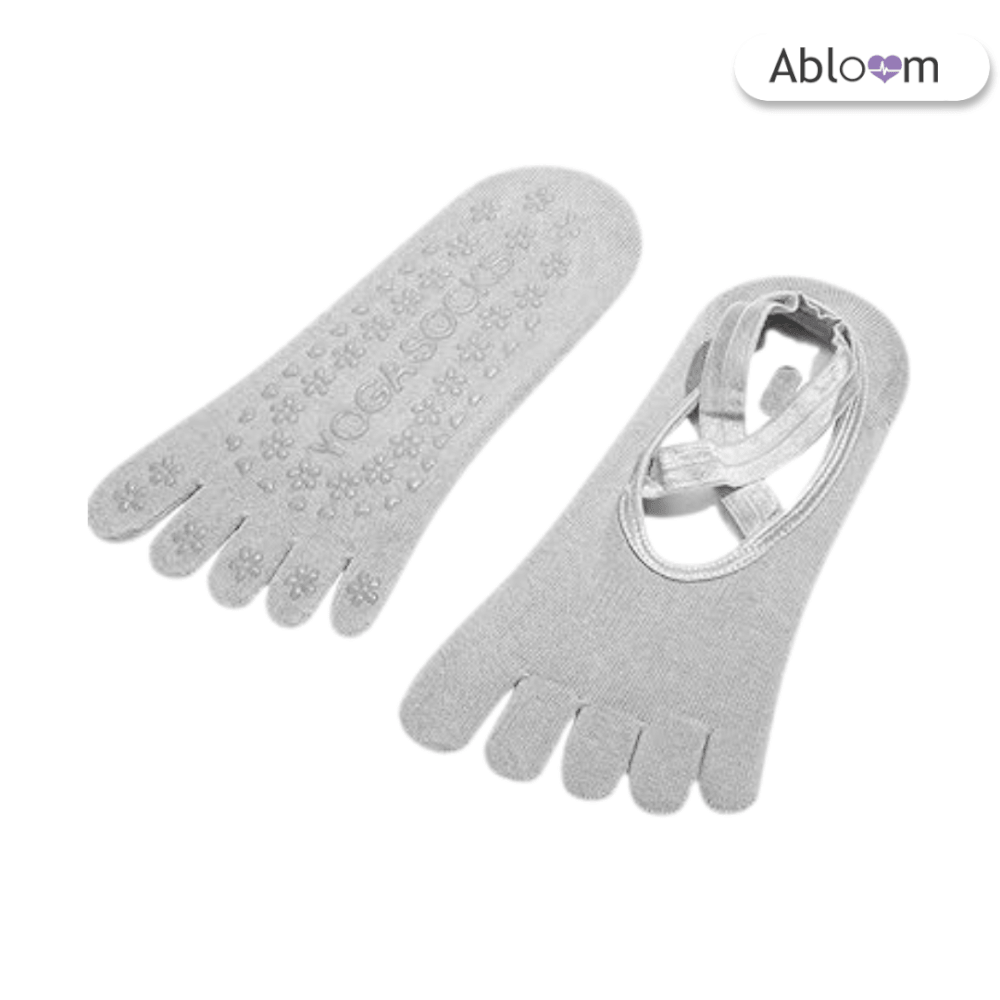 ถุงเท้าโยคะแยกนิ้ว แบบปิดนิ้วเท้า ABLOOM 0210030011017 สีเทา